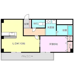 ハイツクレール【2階】の間取り
