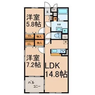 カモミーユ【2階】の間取り