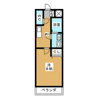 ラ・メール春日 弐番館【2階】の間取り