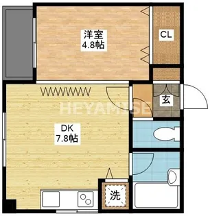 クオーレ鍛冶屋町【3階】の間取り