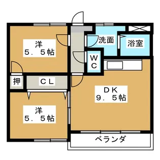 Sunny Sight薫風【2階】の間取り