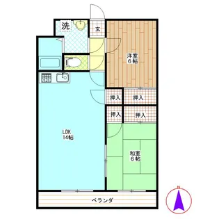 イルパラッツォ曽師【2階】の間取り