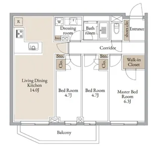 クラリティア横濱反町の間取り