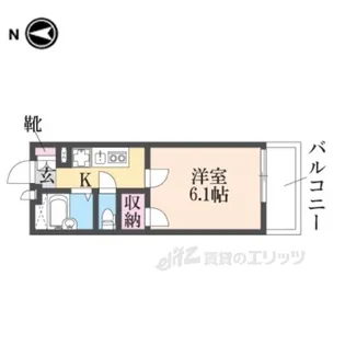 1Kの間取り画像