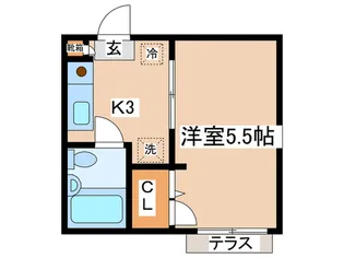 グリ-ンハイム【1階】の間取り