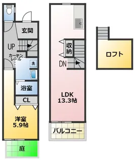 ルナセードル【1階】の間取り