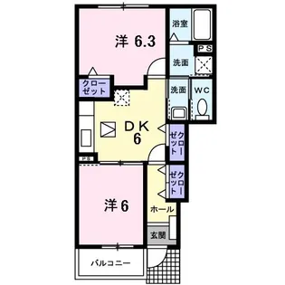 広島県広島市東区福田2【アパート】の間取り