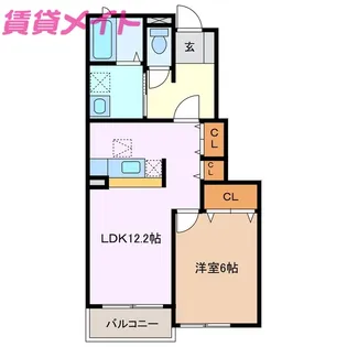 グランプレーヌA【1階】の間取り