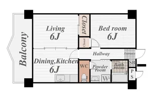エスポワール紫原【3階】の間取り