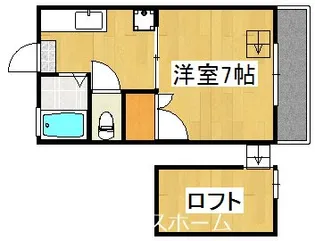 キャプテンハイツII B棟【1階】の間取り