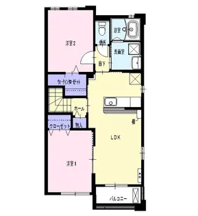 チェリッシュII【2階】の間取り