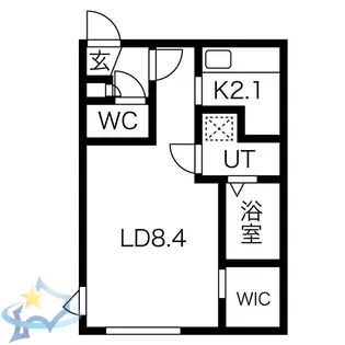 フィオーレ山鼻【4階】の間取り