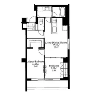 東京都渋谷区千駄ヶ谷1【マンション】の間取り