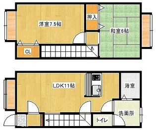 クリスタルハーモニーEX6【1階】の間取り
