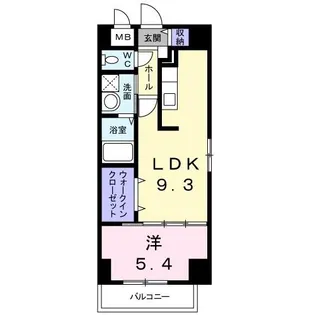 エバーグリーン倉敷【5階】の間取り