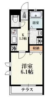 東京都国立市中3【アパート】の間取り