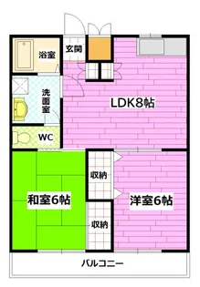 レジデンスハラ【4階】の間取り