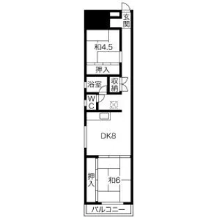 Gifu長住ビル【6階】の間取り