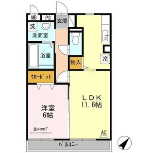 アダージョ III【2階】の間取り