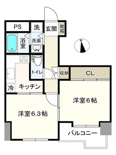 ベルソーレ支倉【4階】の間取り