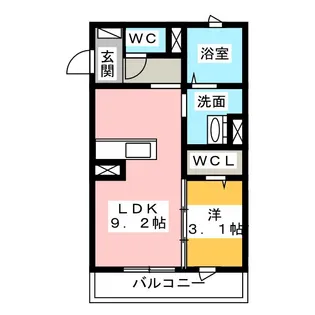 La Paix (ラペ)【3階】の間取り