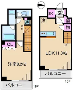 東京都北区王子2【マンション】の間取り