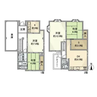 大阪府大阪市東成区中道4【一戸建】の間取り
