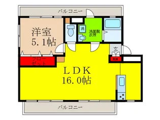 エルベ茨木【2階】の間取り
