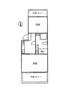 三田江古田第二コーポ【6階】の間取り