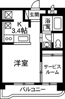 マンションパークハイム【1階】の間取り