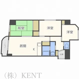 しんかわコーポ円山公園【4階】の間取り