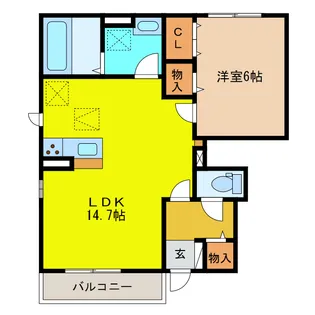 岐阜県大垣市浅草3【アパート】の間取り