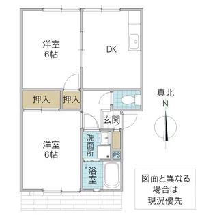 サンシティイワカミ A棟【2階】の間取り