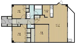 ジェイパーク横濱西谷ルネッサガーデン【6階】の間取り