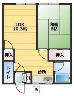 ハイツ進和【2階】の間取り