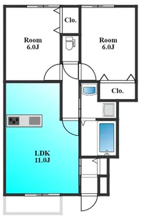 群馬県高崎市貝沢町【アパート】の間取り