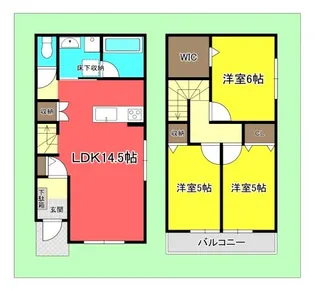 広島県安芸郡海田町昭和中町【一戸建】の間取り