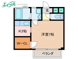 エスポワールII【1階】の間取り