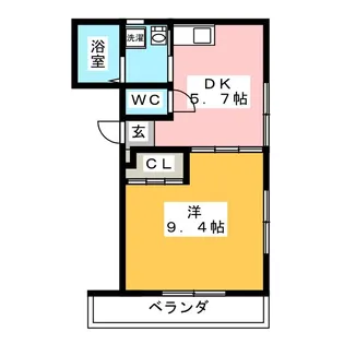 野田ハイツ【3階】の間取り