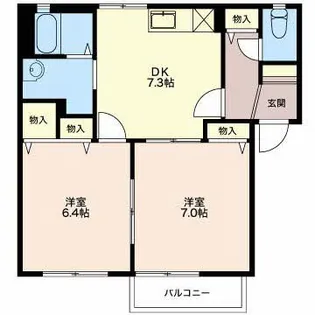 新潟県新潟市東区岡山【アパート】の間取り