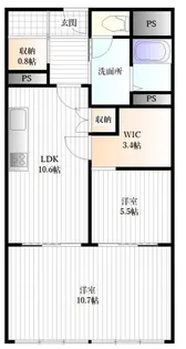ハイライフ北仙台【6階】の間取り