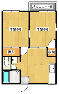 ビューハイツむさしのB【1階】の間取り