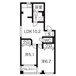 エスポワール【2階】の間取り