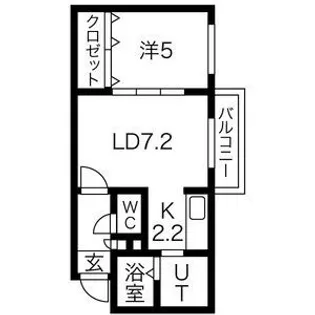 1LDKの間取り画像