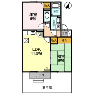 グリーンコート【1階】の間取り