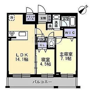 シティホーム二十四軒ザ・レジデンス【4階】の間取り