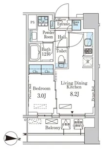 東京都新宿区東榎町【マンション】の間取り
