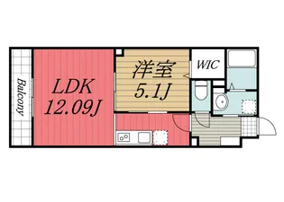 千葉県千葉市中央区松ケ丘町【アパート】の間取り