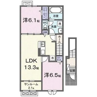 メゾン マルベリィ【2階】の間取り