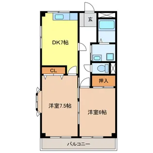 ボヌール沢上【1階】の間取り